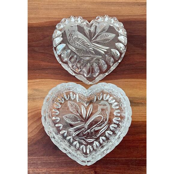 Hofbauer The Byrdes Collection Heart Box 1416 Leaded Crystal Trinket Box NIB - Picture 7 of 15